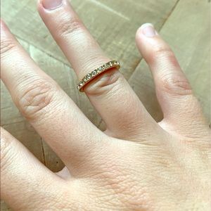 🔴 sale 🔴 gold band ring with diamonds